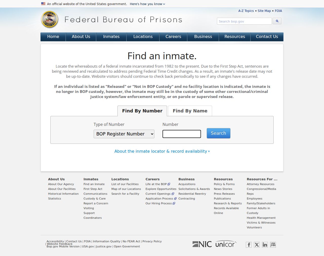 Federal inmate locator distinguished from Bradley County arrest lookup