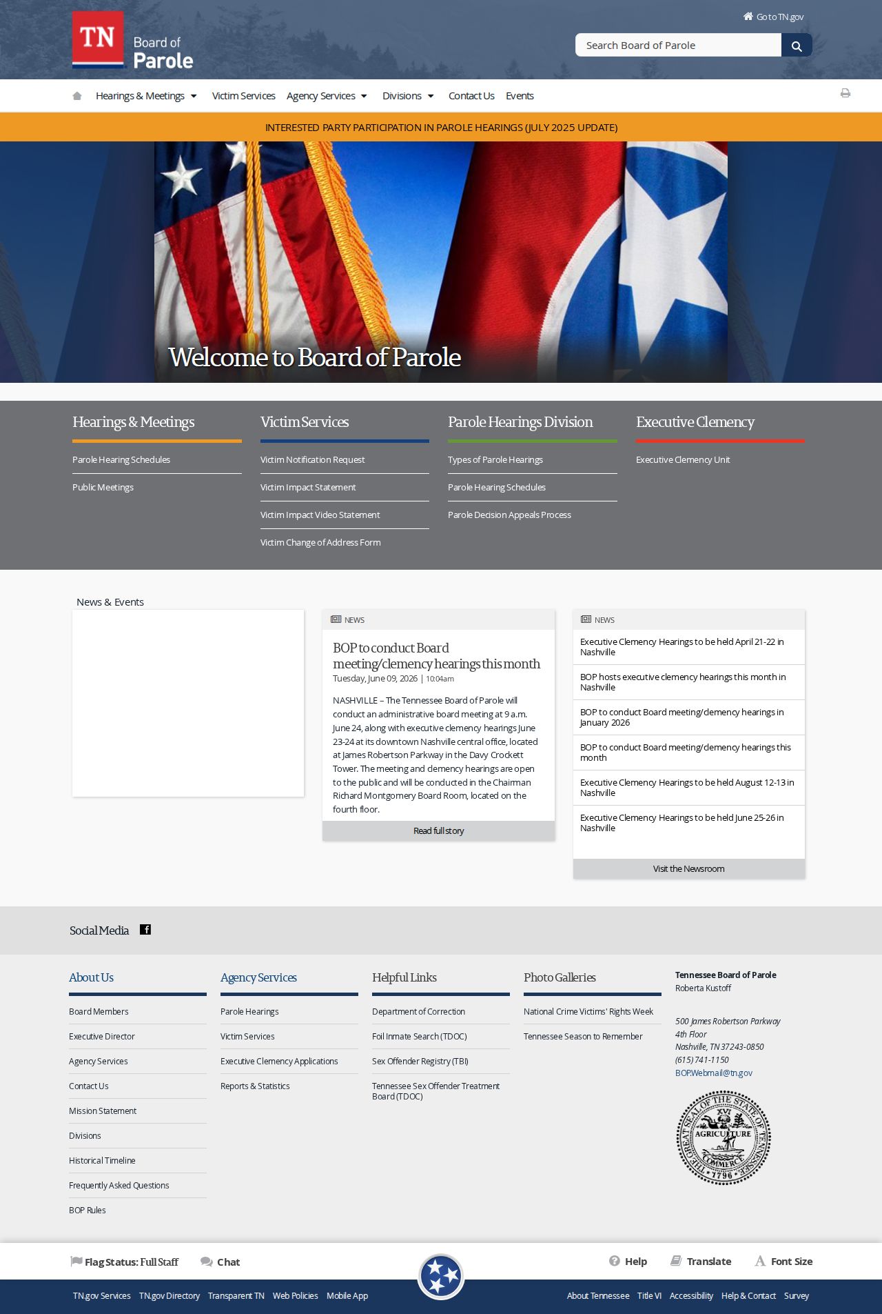 Bradley County criminal records and Tennessee Board of Parole information